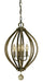 Framburg 4344 AB Dewdrop Four Light Chandelier, Antique Brass Main Image.jpg