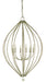 Framburg 4346 BN Dewdrop Six Light Foyer Chandelier, Brushed Nickel Main Image.jpg