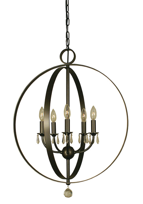 Framburg 4375 MB Constellation Five Light Chandelier, Mahogany Bronze Main Image.jpg