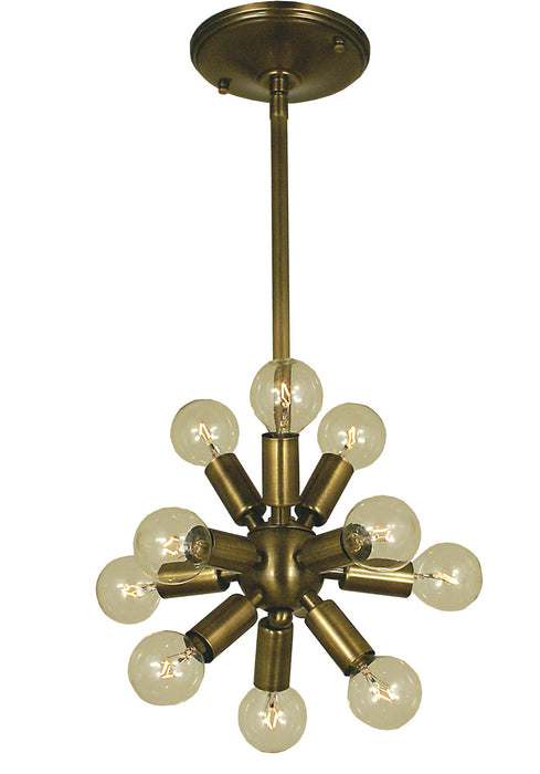 Framburg 4391 AB Simone 11 Light Chandelier, Antique Brass Main Image.jpg