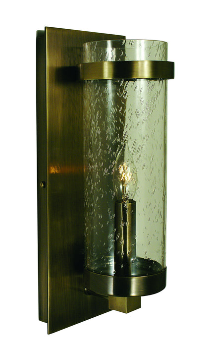 Framburg 4431 AB/C Hammersmith One Light Wall Sconce, Antique Brass with Clear Glass Main Image.jpg