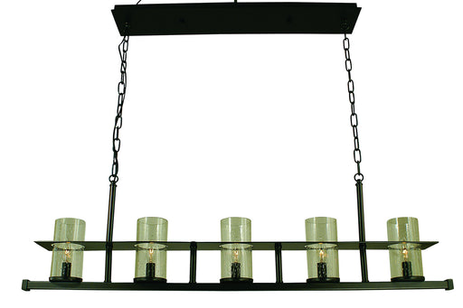 Framburg 4438 MB/C Hammersmith Five Light Island Chandelier, Mahogany Bronze with Clear Glass Main Image.jpg