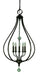 Framburg 4445 MB Dewdrop Five Light Pendant, Mahogany Bronze Main Image.jpg