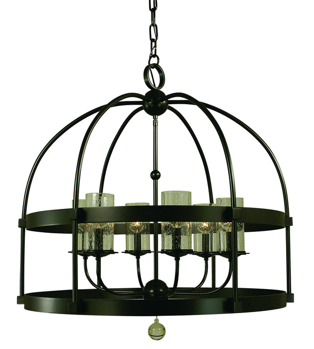 Framburg 4526 MB Compass Six Light Foyer Chandelier, Mahogany Bronze Main Image.jpg