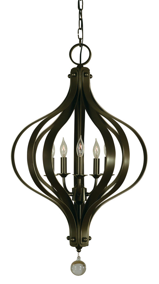 Framburg 4585 MB Aries Five Light Chandelier, Mahogany Bronze Main Image.jpg