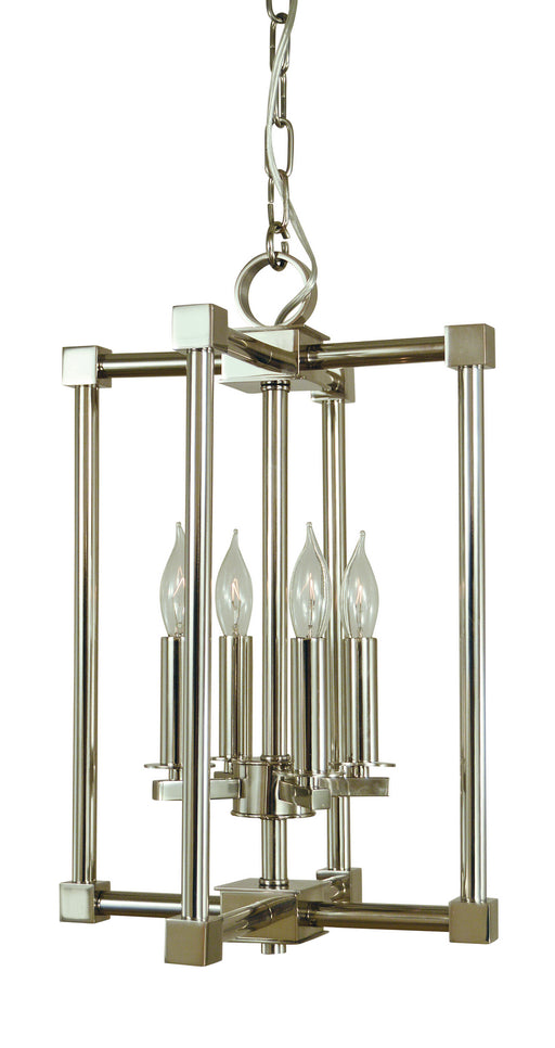 Framburg 4604 PN Lexington Four Light Chandelier, Polished Nickel Main Image.jpg