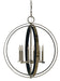 Framburg 4655 PN/MBLACK Constellation Six Light Chandelier, Polished Nickel with Matte Black Main Image.jpg