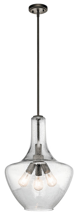 Kichler 42190OZ Everly Three Light Pendant, Olde Bronze Main Image.jpg