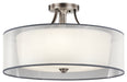 Kichler 42399AP Lacey Five Light Semi Flush Mount, Antique Pewter Main Image.jpg