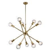 Kichler 43119NBR Ten Light Chandelier, Natural Brass (2)