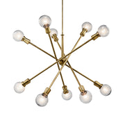 Kichler 43119NBR Ten Light Chandelier, Natural Brass (5)