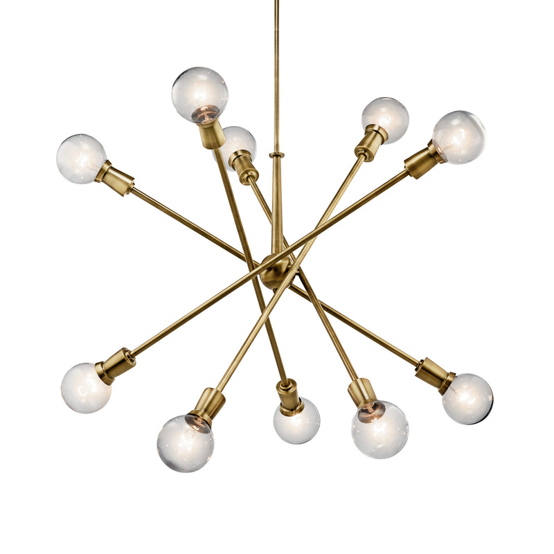 Kichler 43119NBR Ten Light Chandelier, Natural Brass (5)