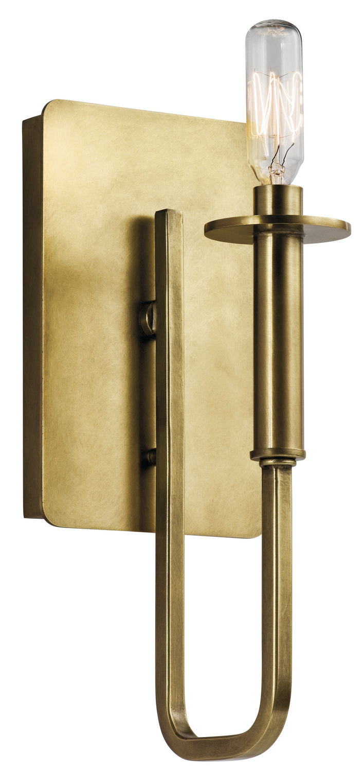 Kichler 43363NBR One Light Wall Sconce, Natural Brass
