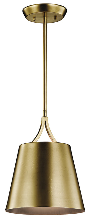 Kichler 43743NBR Maclain One Light Mini Pendant, Natural Brass Main Image.jpg