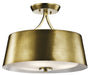 Kichler 43744NBR Maclain Three Light Pendant/Semi Flush Mount, Natural Brass Main Image.jpg