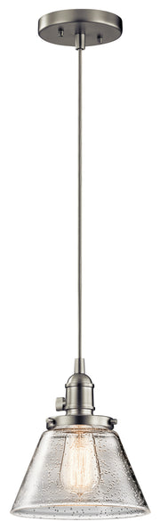 Kichler 43851NI One Light Mini Pendant, Brushed Nickel