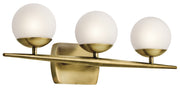 Kichler 45582NBR Three Light Bath, Natural Brass