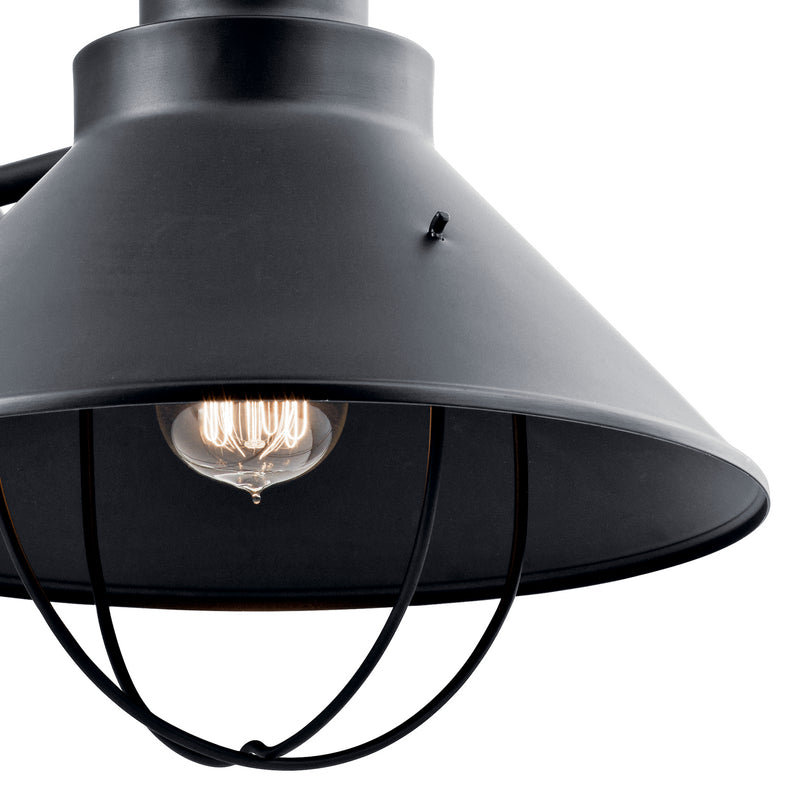 Kichler 9142BK One Light Outdoor Wall Mount, Black (2)