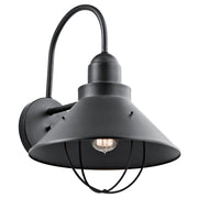 Kichler 9142BK One Light Outdoor Wall Mount, Black