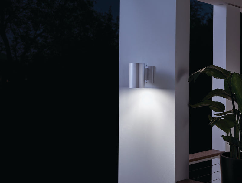 Kichler 9234BA One Light Outdoor Wall Mount, Brushed Aluminum (4)