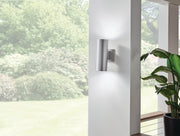 Kichler 9244BA Two Light Outdoor Wall Mount, Brushed Aluminum (2)