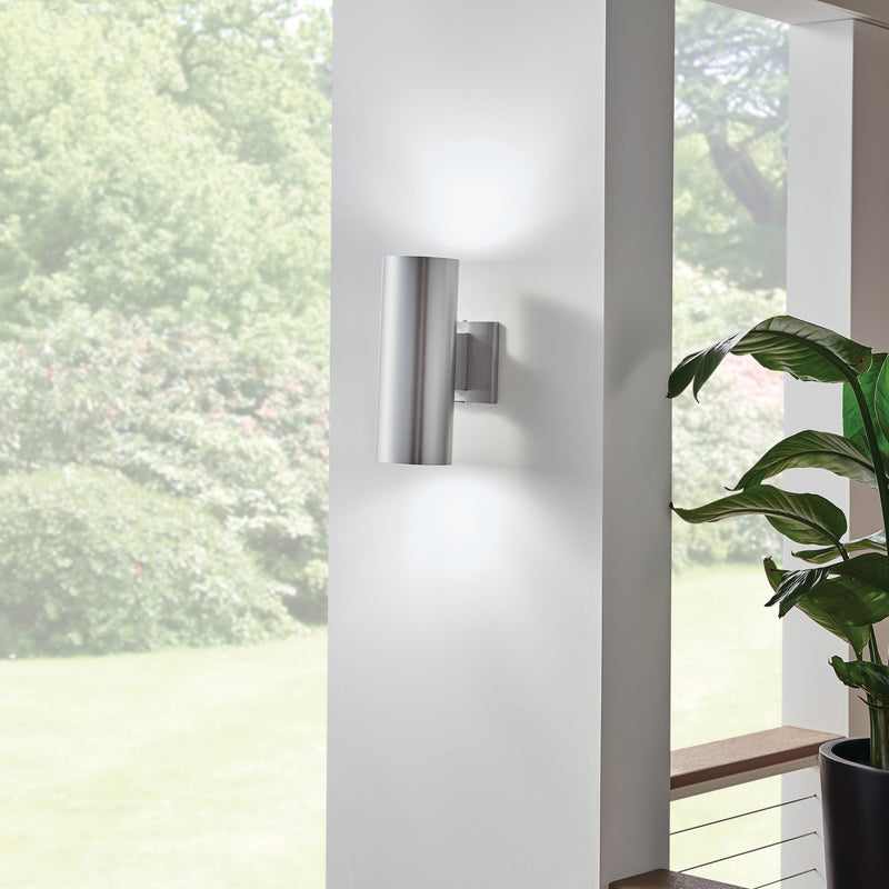 Kichler 9244BA Two Light Outdoor Wall Mount, Brushed Aluminum (3)