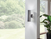 Kichler 9246BA Two Light Outdoor Wall Mount, Brushed Aluminum (2)