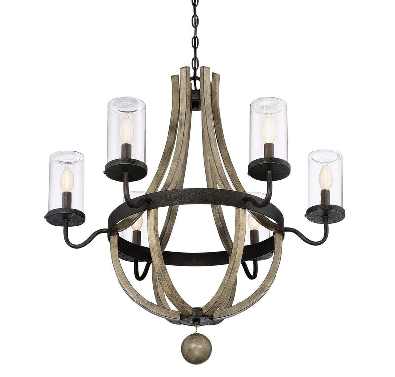 Savoy House 1-2100-6-70 Six Light Outdoor Chandelier, Weathervane (3)