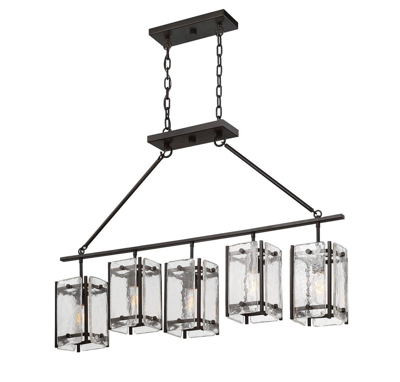 Savoy House 1-3043-5-13 Five Light Linear Chandelier, English Bronze (3)
