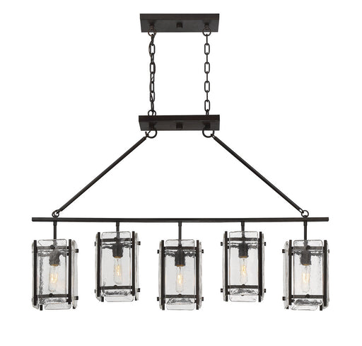 Savoy House 1-3043-5-13 Five Light Linear Chandelier, English Bronze