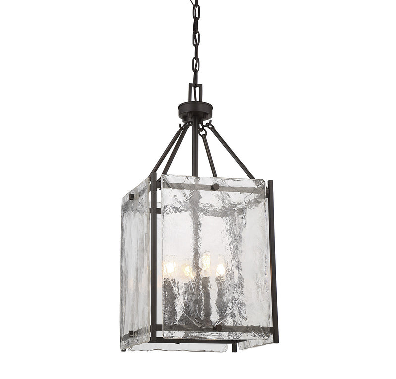 Savoy House 3-3041-4-13 Four Light Foyer Pendant, English Bronze