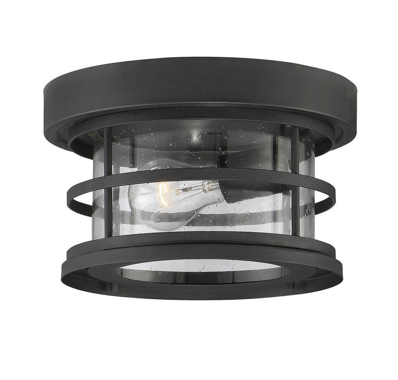 Savoy House 5-369-10-BK One Light Flush Mount, Black