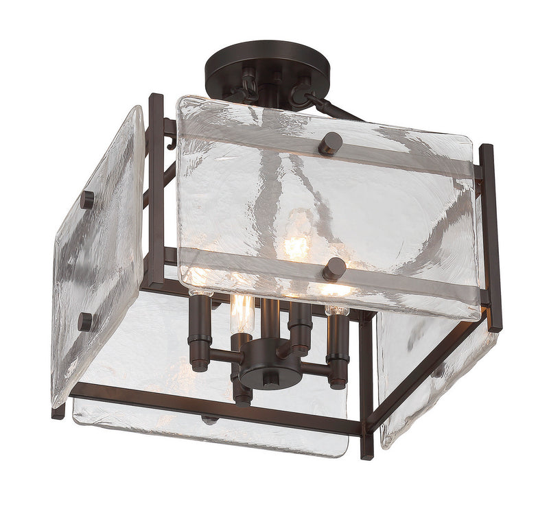 Savoy House 6-3042-4-13 Four Light Semi-Flush Mount, English Bronze (2)