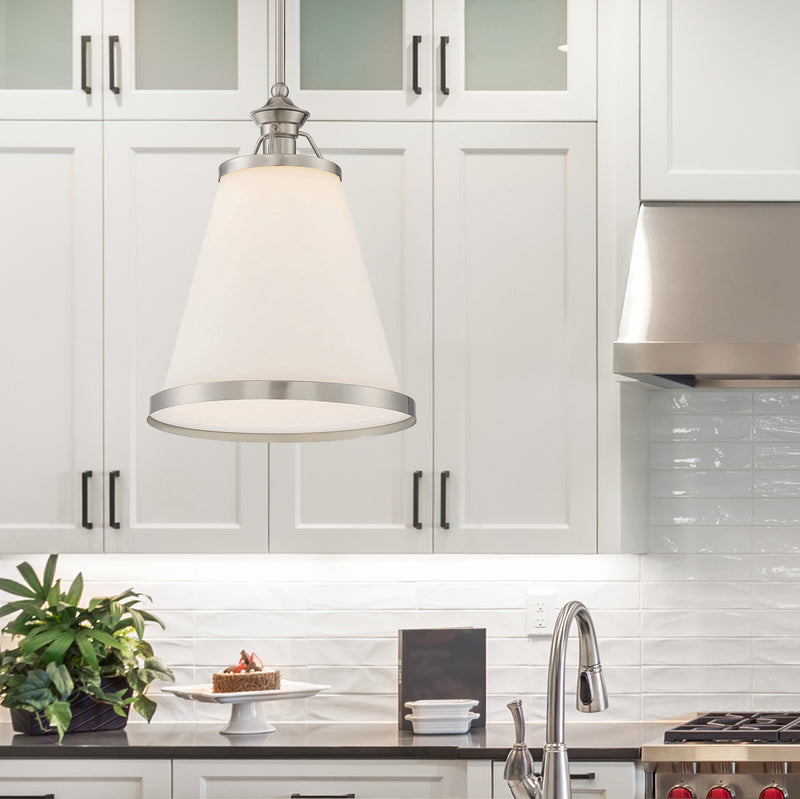 Savoy House 7-130-1-SN One Light Pendant, Satin Nickel (2)