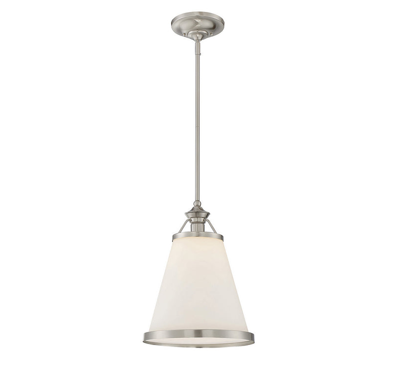 Savoy House 7-130-1-SN One Light Pendant, Satin Nickel