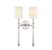 Savoy House 9-103-2-109 Two Light Wall Sconce, Polished Nickel (2)