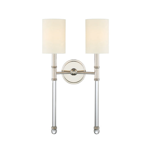 Savoy House 9-103-2-109 Two Light Wall Sconce, Polished Nickel (2)