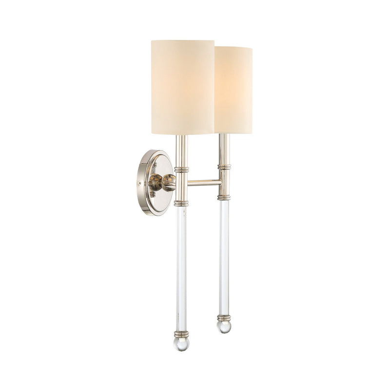 Savoy House 9-103-2-109 Two Light Wall Sconce, Polished Nickel (3)