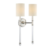 Savoy House 9-103-2-109 Two Light Wall Sconce, Polished Nickel
