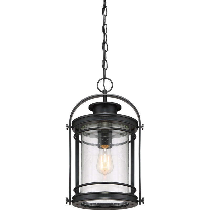 Quoizel BKR1910K Booker One Light Outdoor Hanging Lantern, Mystic Black Alternate Image 3.jpg