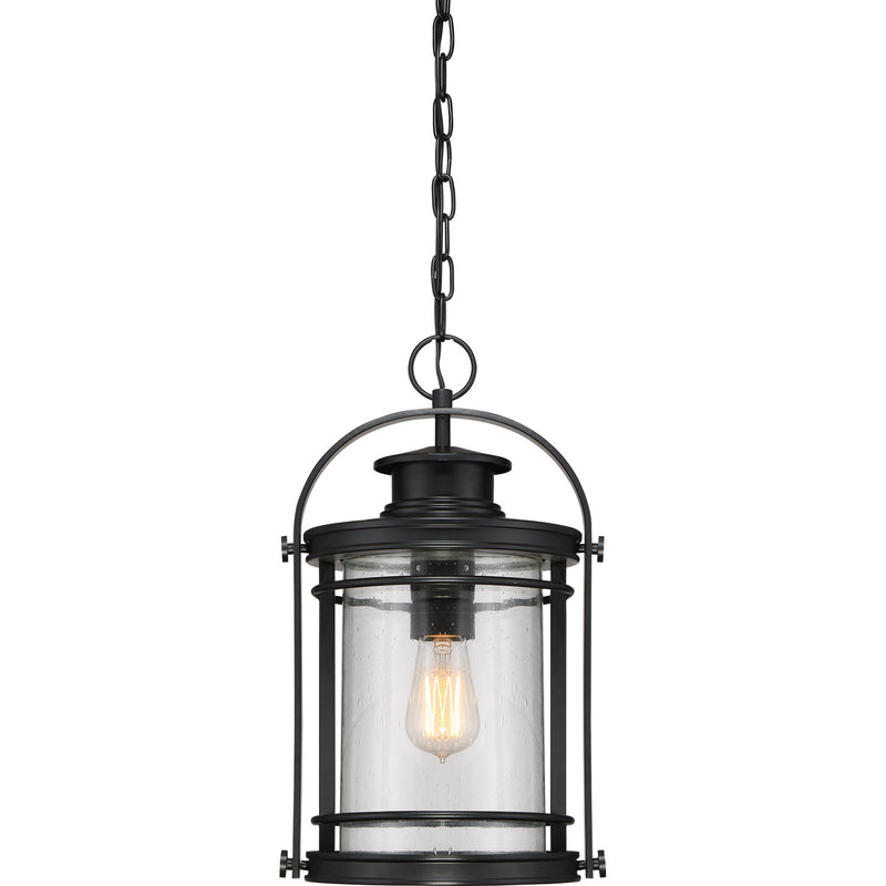 Quoizel BKR1910K Booker One Light Outdoor Hanging Lantern, Mystic Black Main Image.jpg