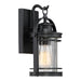 Quoizel BKR8406K Booker One Light Outdoor Wall Lantern, Mystic Black Main Image.jpg