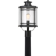 Quoizel BKR9010K Booker One Light Outdoor Post Mount, Mystic Black Main Image.jpg