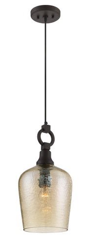 Quoizel CKKD1509WT Kendrick One Light Mini Pendant, Western Bronze Main Image.jpg