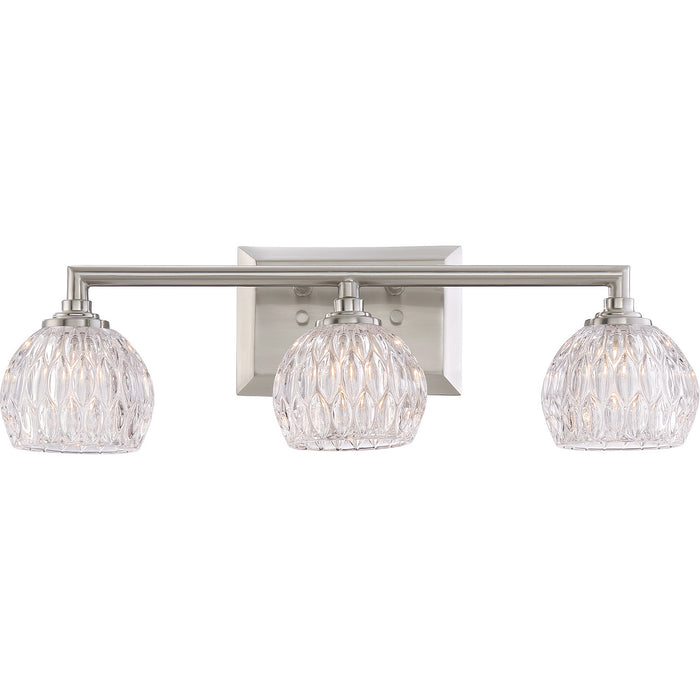 Quoizel PCSA8603BN Serena Three Light Bath Fixture, Brushed Nickel Main Image.jpg