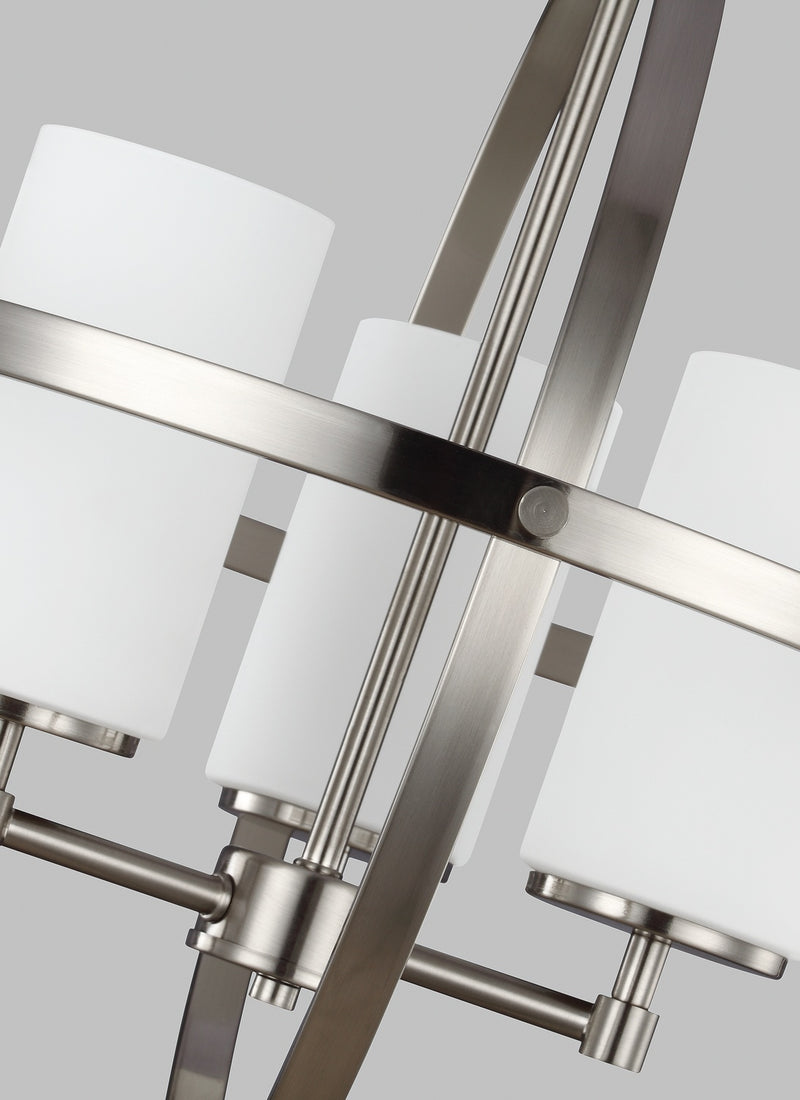 Generation Lighting 3124603-962 Alturas Three Light Chandelier, Brushed Nickel Alternate Image.jpg