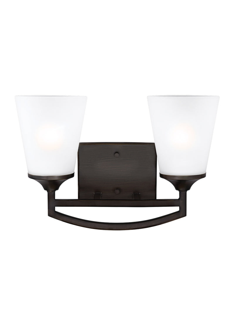 Generation Lighting 4424502-710 Hanford Two Light Wall / Bath, Bronze Main Image.jpg