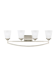 Generation Lighting 4424504-962 Hanford Four Light Wall / Bath, Brushed Nickel Main Image.jpg