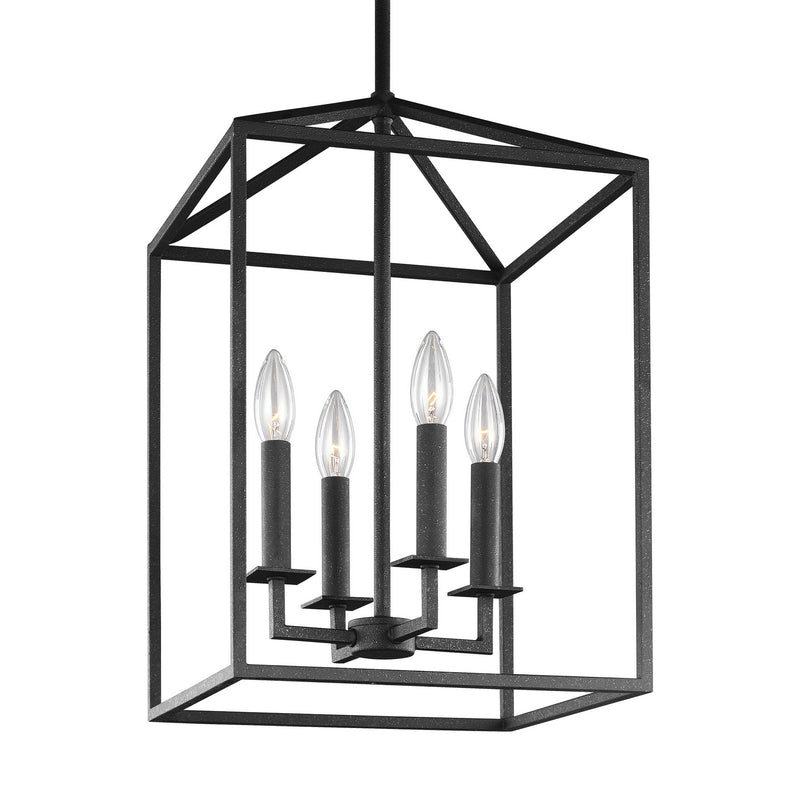 Generation Lighting 5115004-112 Perryton Four Light Hall / Foyer, Midnight Black Alternate Image 2.jpg