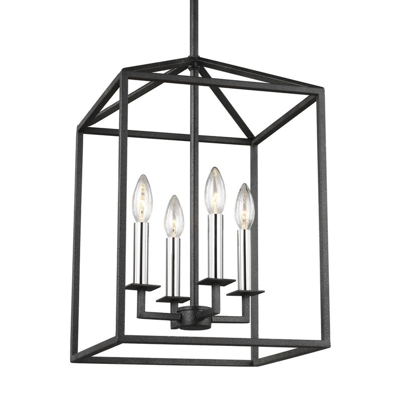 Generation Lighting 5115004-112 Perryton Four Light Hall / Foyer, Midnight Black Alternate Image 3.jpg